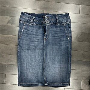 Liverpool Denim Pencil Skirt